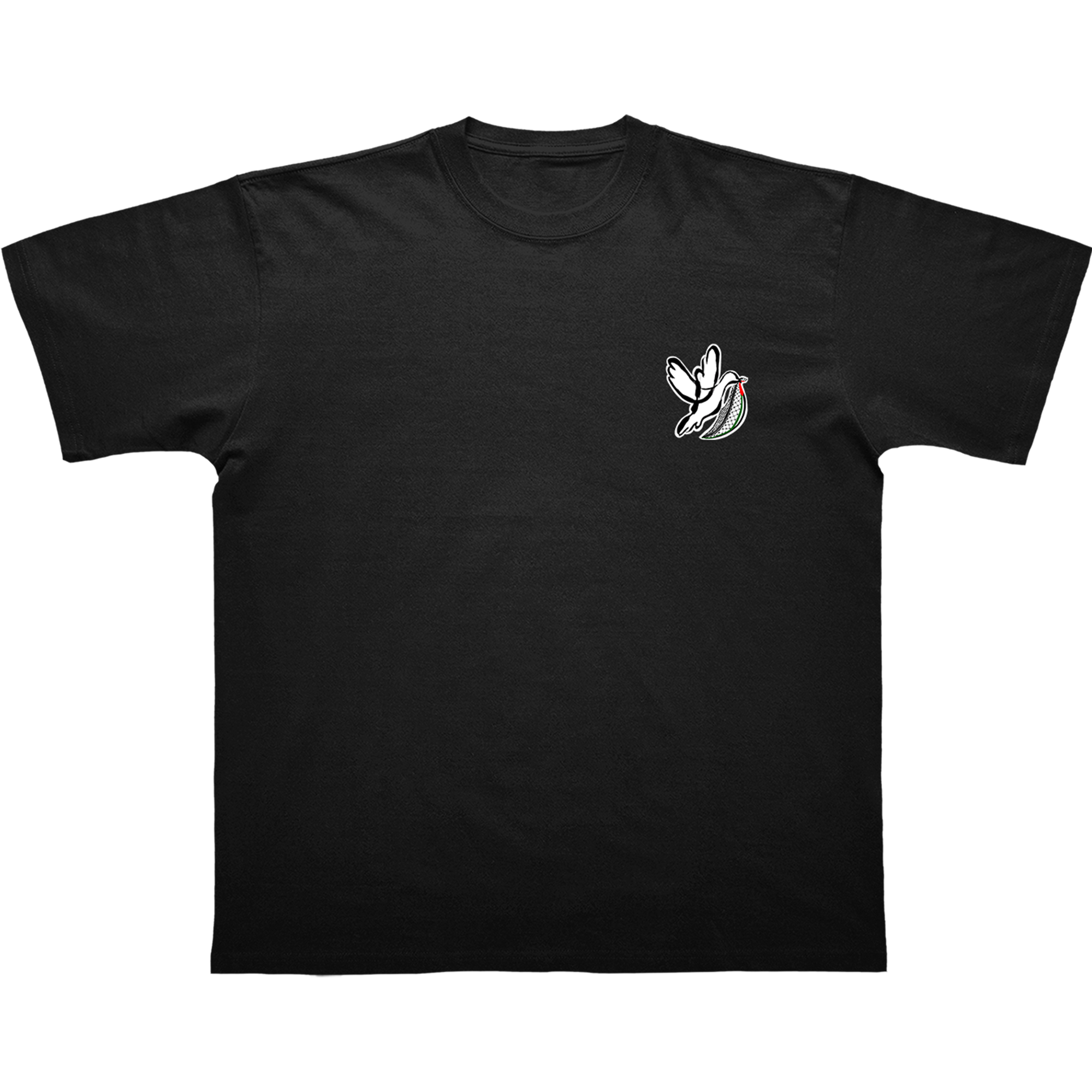 BLACK T-SHIRT PALESTINE SUPPORT BY BLACHETTE